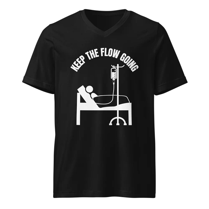 infusion, patient, drip, bed V-Neck Tee product image (1)