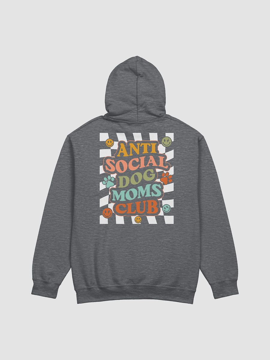Anti Social Dog Moms Club Retro Checkerboard(Color) Hooded Sweatshirt | Funny Introvert Checkered Hoodie for Dog Moms product image (11)