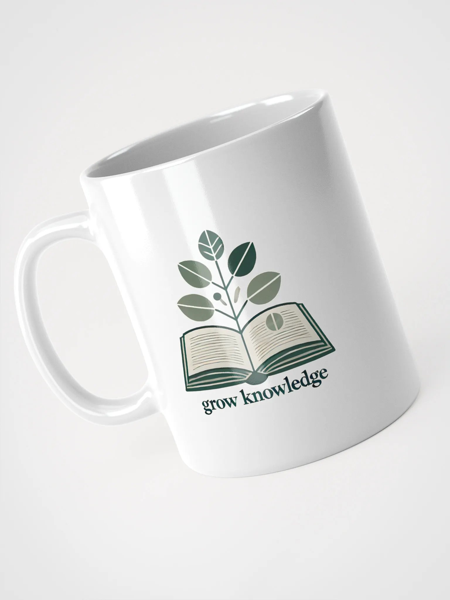 Grow Knowledge White Glossy Mug product image (7)