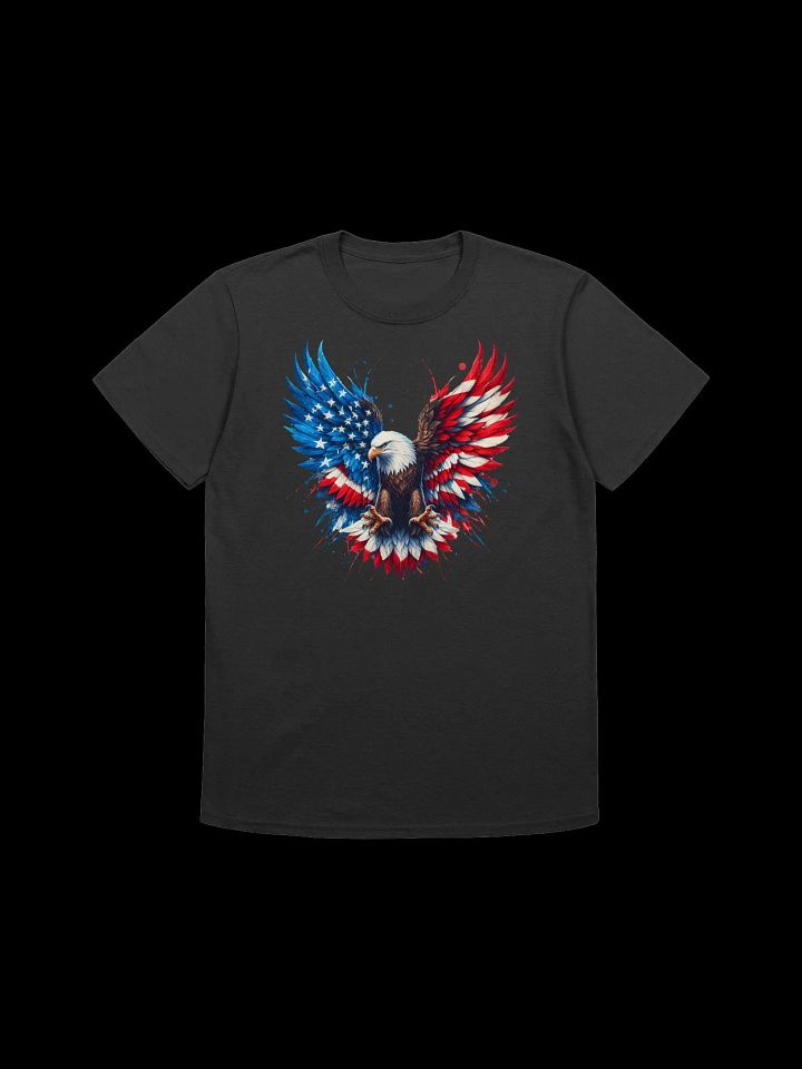 Patriotic Bald Eagle Graphic-American Flag Wings Design T-Shirt product image (6)