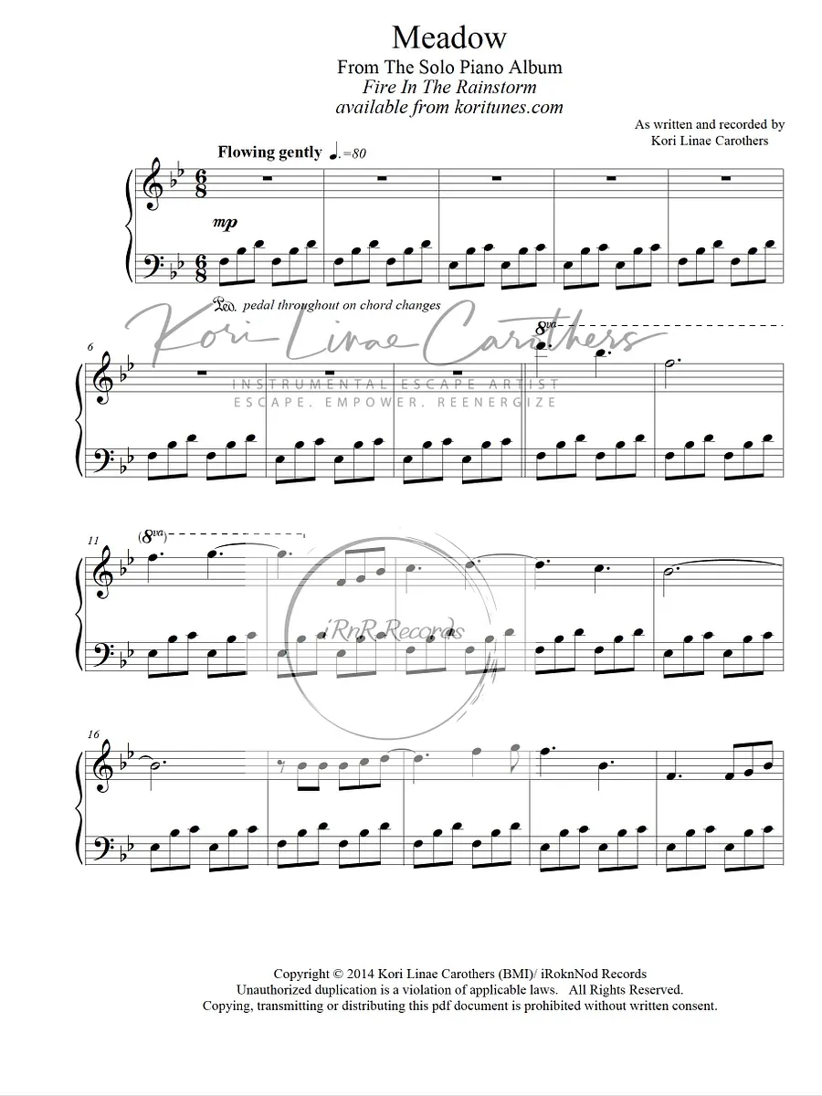 Meadow Sheet Music product image (2)