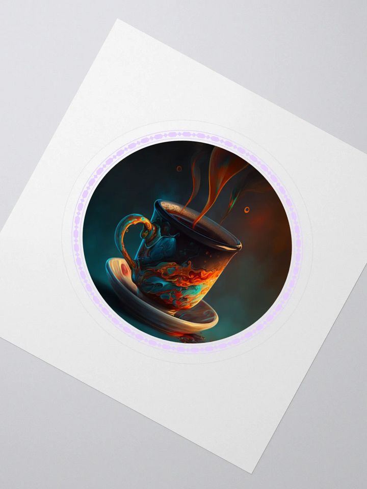 Coffee Swirls Kiss Cut Stickers product image (2)