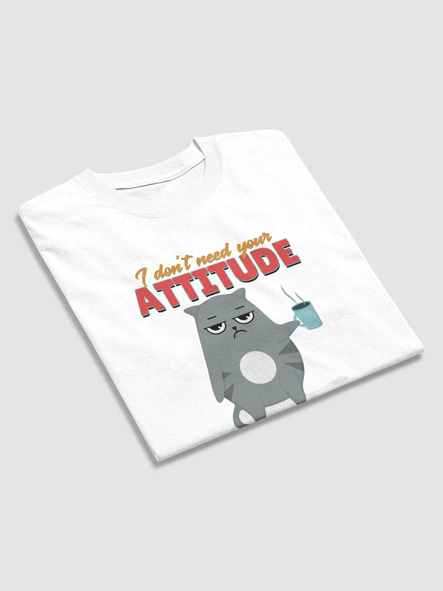 Cat with ATTITUDE... needs coffee! - UNISEX T-SHIRT product image (2)