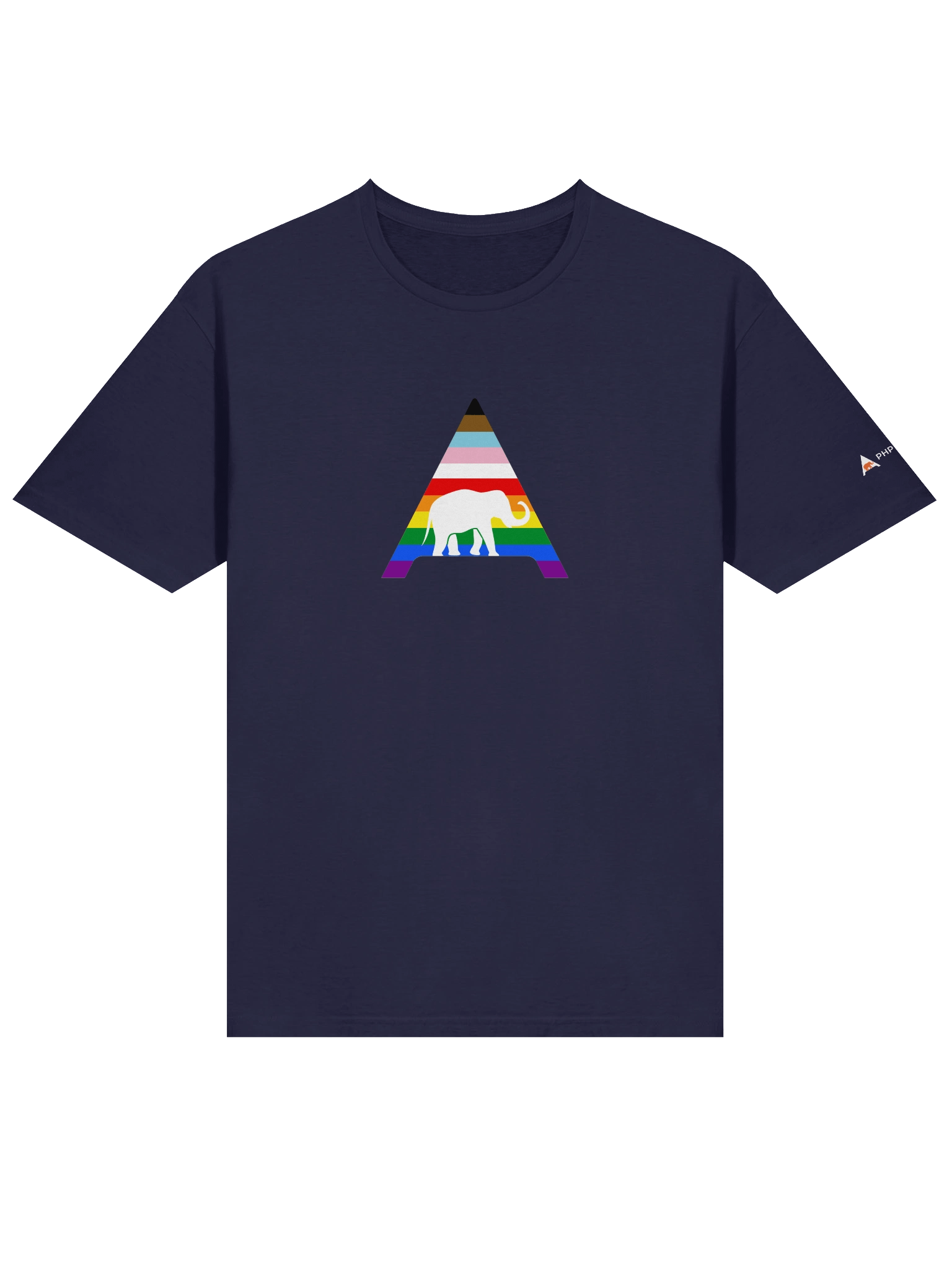 Rainbow ElePHPant Unisex T-Shirt (Dark mode) product image (6)