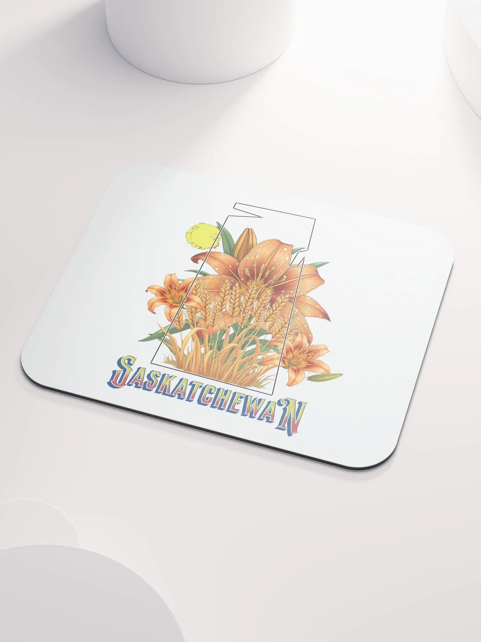 Saskatchewan Province Lily Blossom Mouse Pad product image (3)