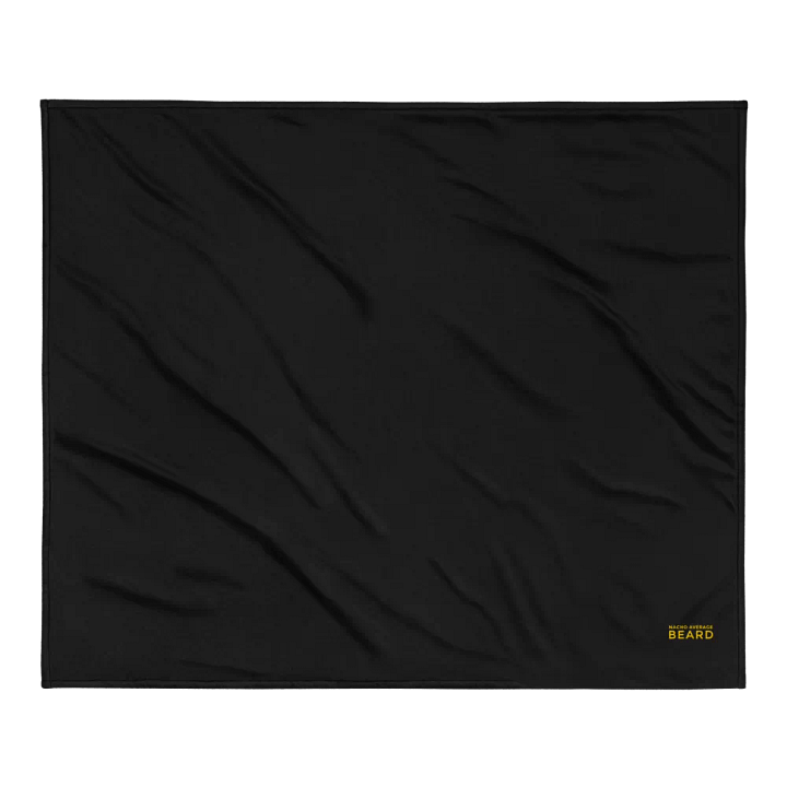 Nacho Average Beard Embroider Sherpa Blanket (Black/ Gold) product image (2)