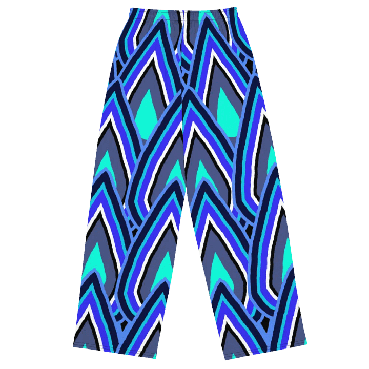 Blue Teardrop Wide Leg Pants product image (1)