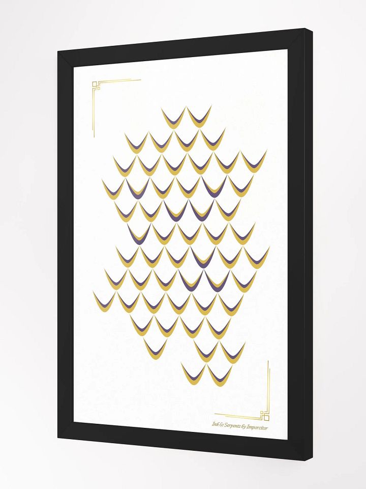 Sunburst Yellow Snake Scales Framed Art Print product image (6)