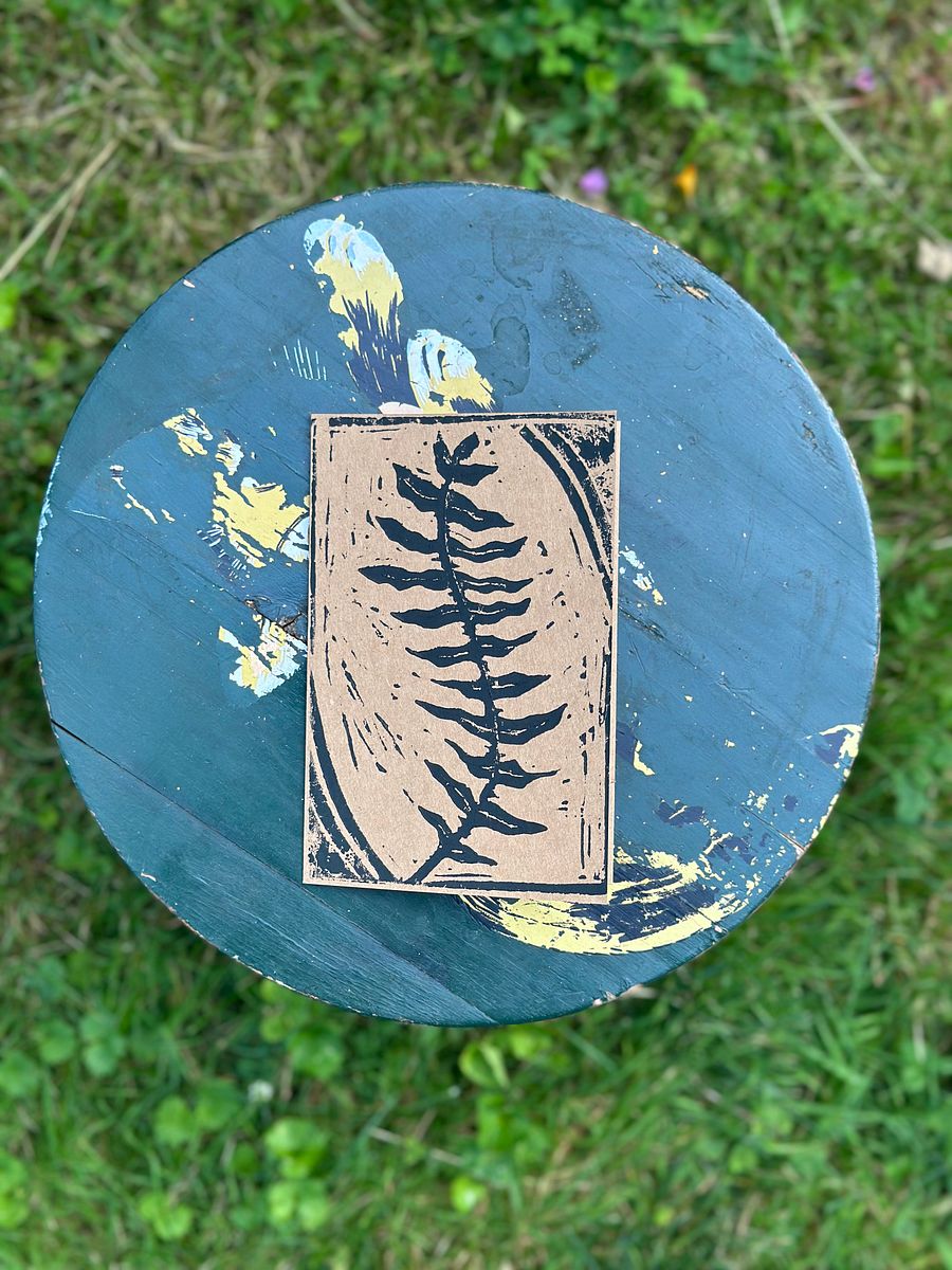 Fern Block Print Greeting Card (Blank) product image (6)