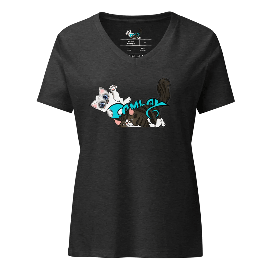 Bella+Canvas Women's Relaxed V-Neck T-Shirt: Luigi & Ariel Logo product image (3)