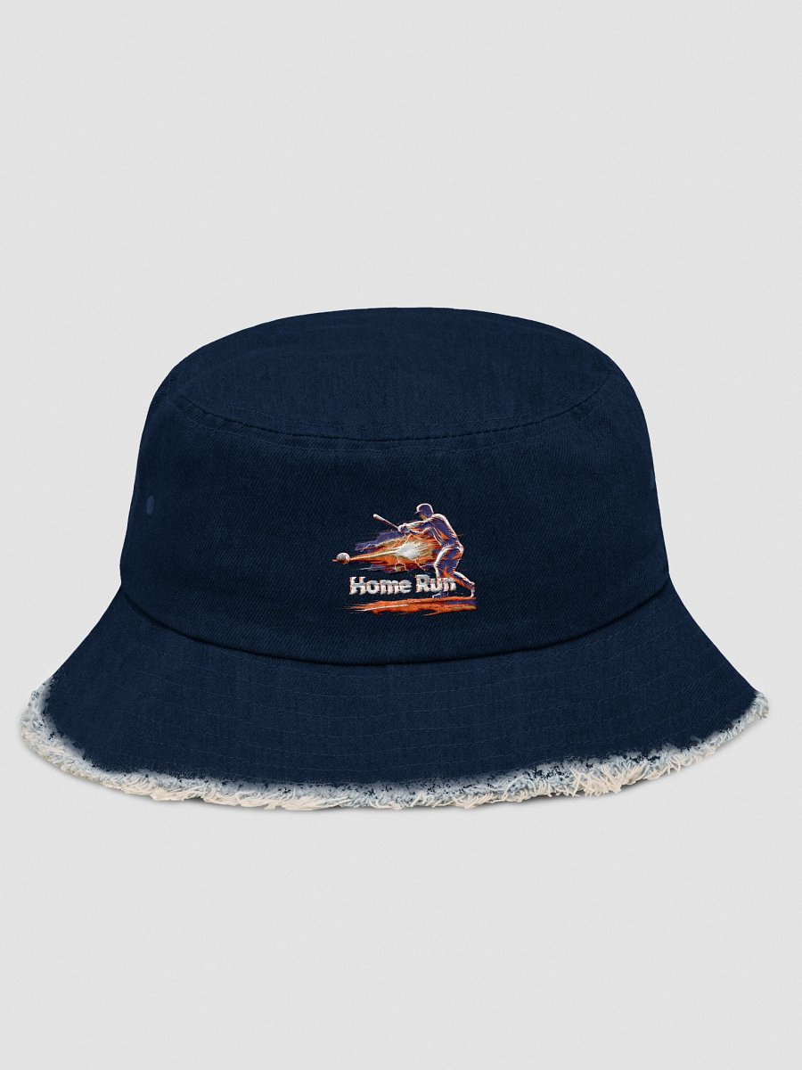 Dynamic Baseball Home Run Art: Glitch-Effect Power Swing Hat product image (3)