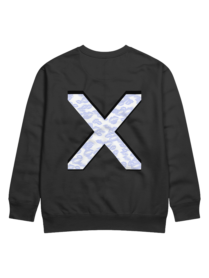 White X Light Blue Lipstick Kisses | Crewneck product image (1)
