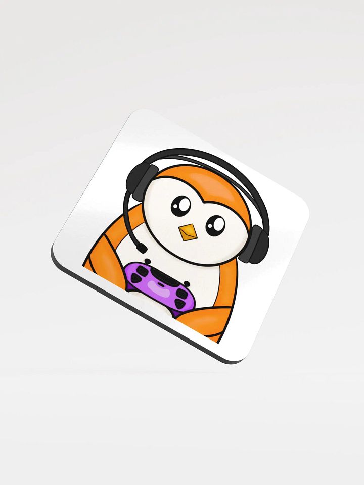 Gamer Penguin Coaster - Orange product image (1)