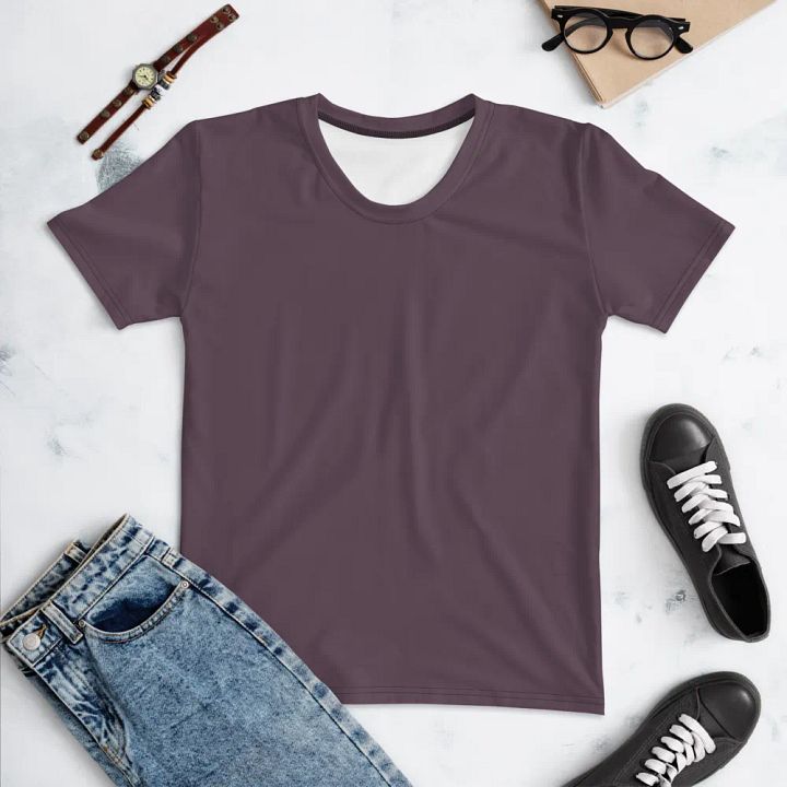 Plain Mauve Soft Summer Women's Crewneck Polyester Heavyweight Premium T-Shirt by Treasure Pie product image (1)