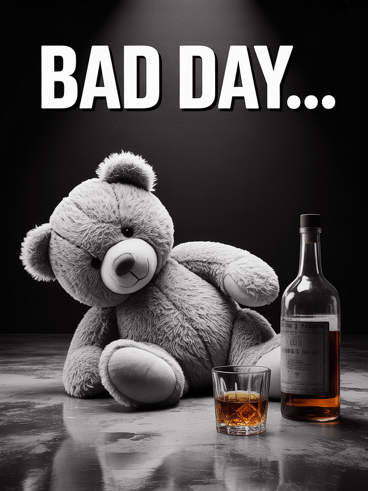 Dramatic Teddy Bear Framed Poster product image (1)