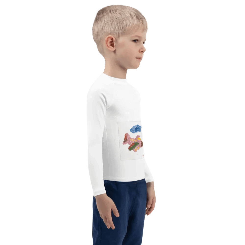 Kid Airplane (All-Over Print Kids Rash Guard) product image (4)