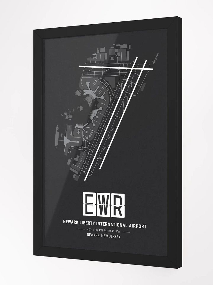 Framed Airport EWR Premium Map On Matt Paper product image (2)