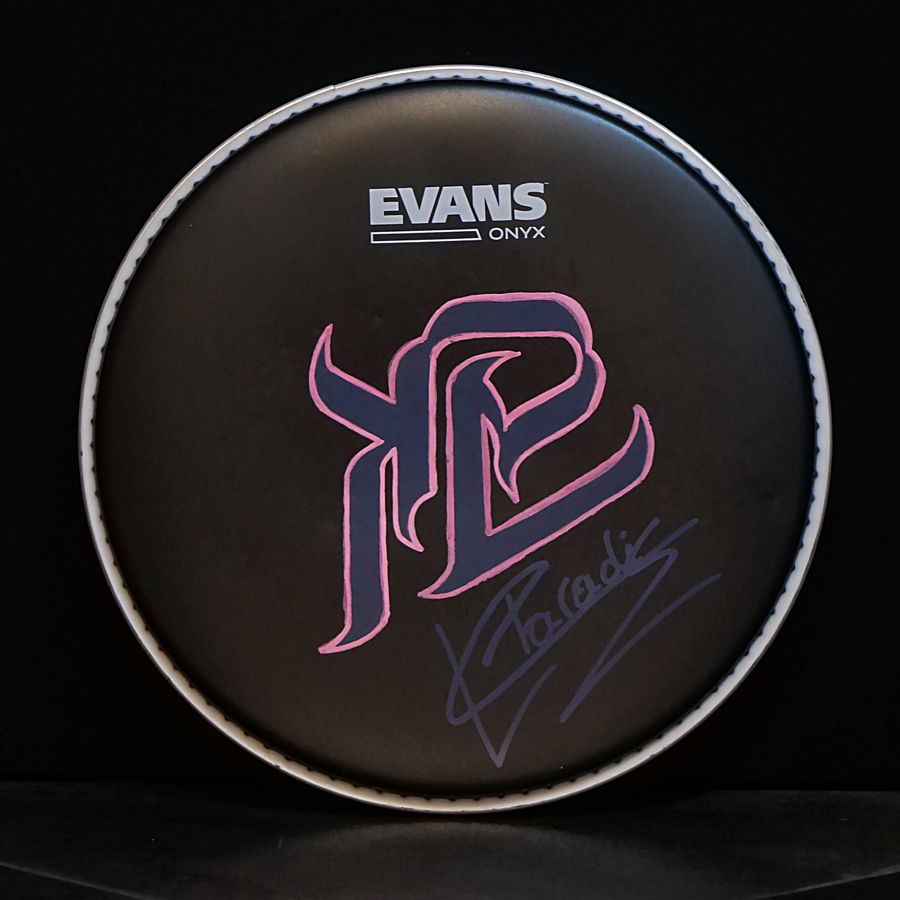 KPV logo signed drumhead 10 Blue And Pink product image (1)