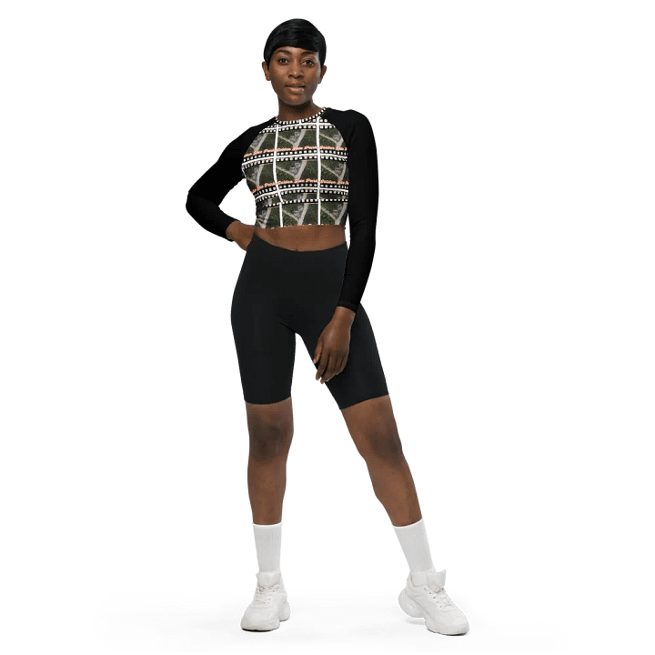 Golden Gate Park Raccoons Black Jersey Sleeved Crop Top product image (1)