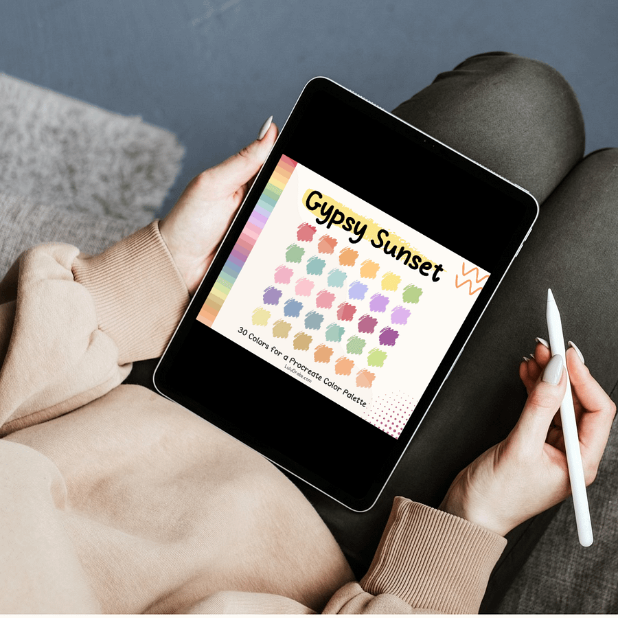 Gypsy Sunset Procreate Color Palette with HEX Codes ★ DIGITAL ★ product image (3)