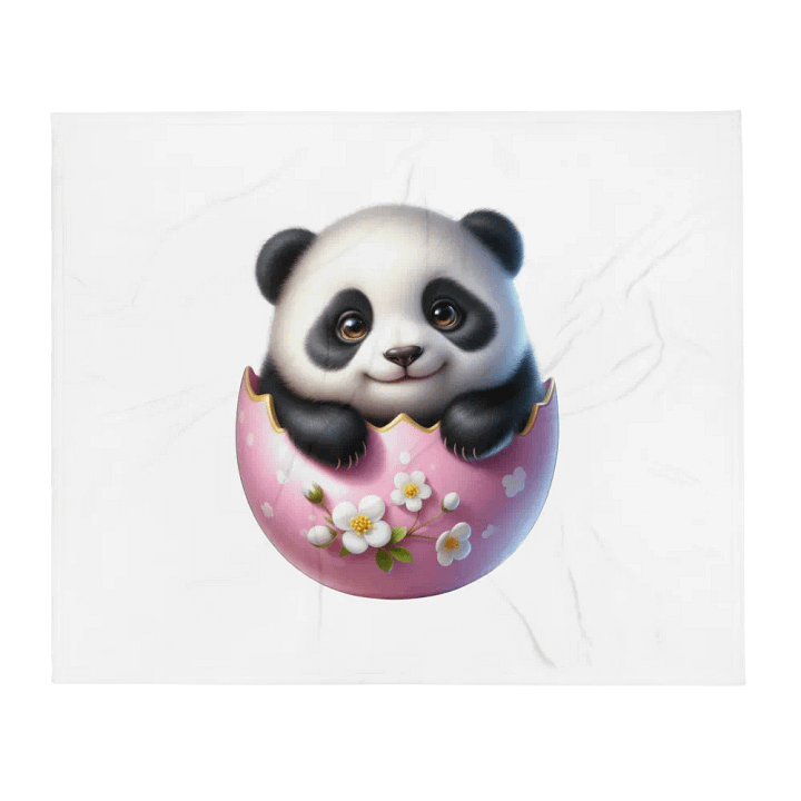 Panda Easter Egg - Throw Blanket product image (1)