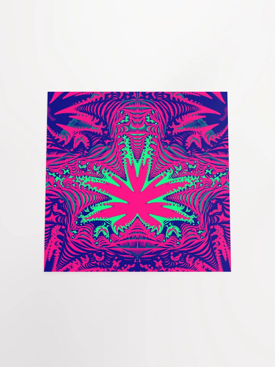 Pink Pot Leaf Poster, Psychedelic Cannabis Art, Weed Lover 420 High Home Decor product image (3)
