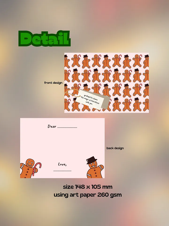 Gingerbread Christmas Card - Digital Version product image (2)
