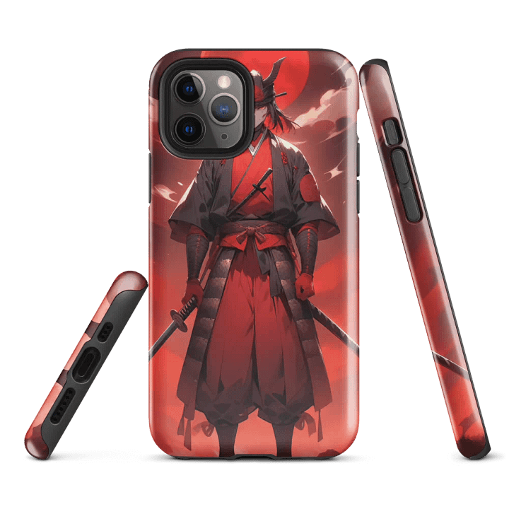 Samurai of the Crimson Moon iPhone Tough Case – Striking Warrior Art product image (2)