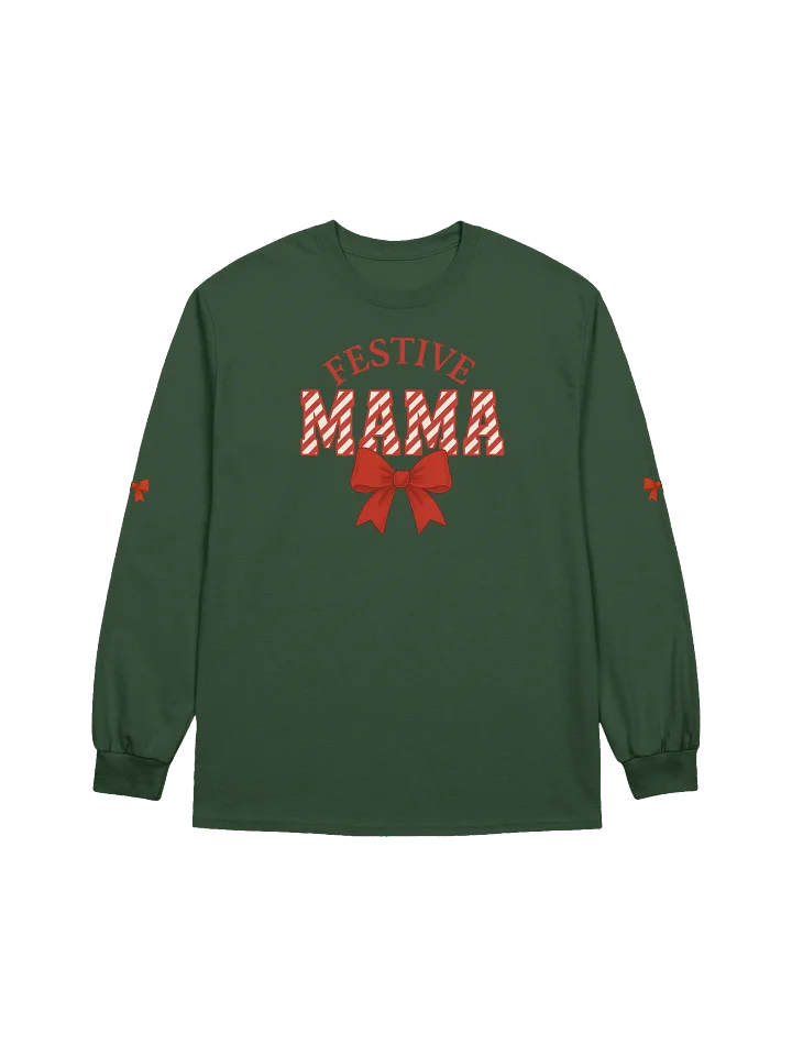 Festive Mama Candy Cane Long Sleeve T-Shirt product image (1)