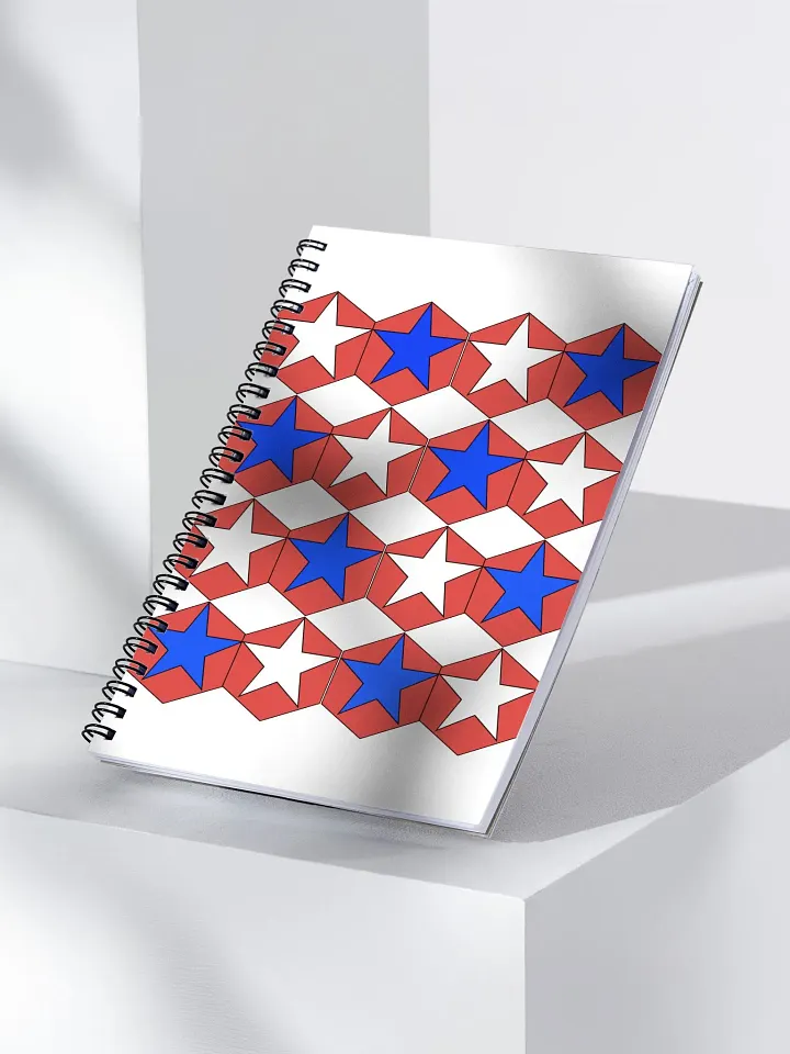 Stars Within Hexagons - Geometrical Design Spiral Notebook product image (2)