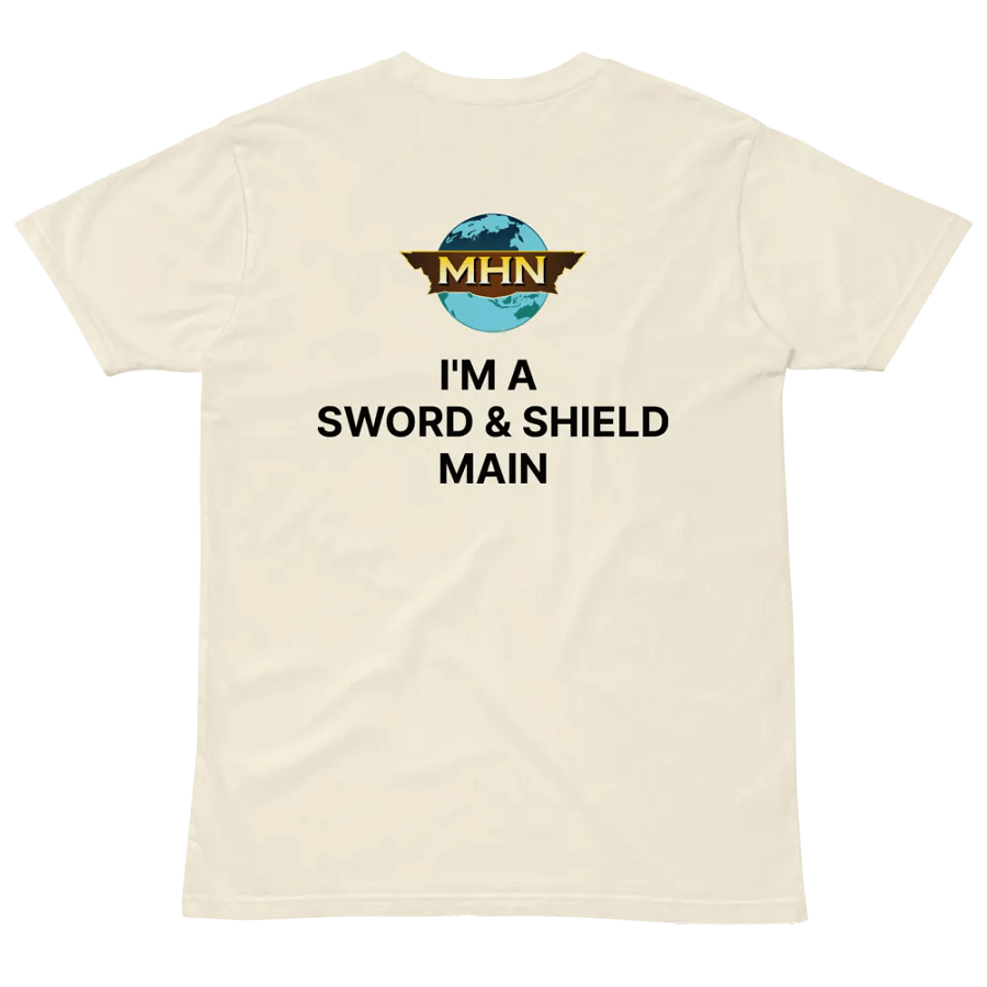 I'm A Sword And Shield Main MHN Emblem Unisex T-Shirt White/Natural product image (4)
