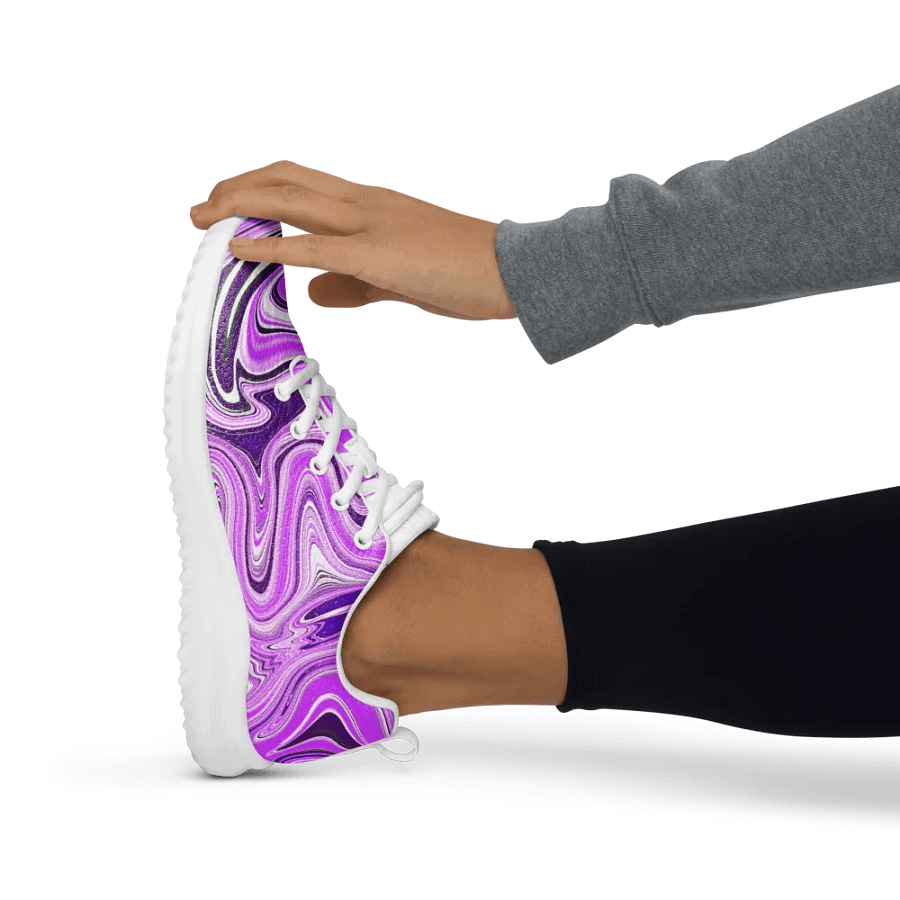 Women's Athletic Shoes - Purple Digital Fluid Art product image (8)
