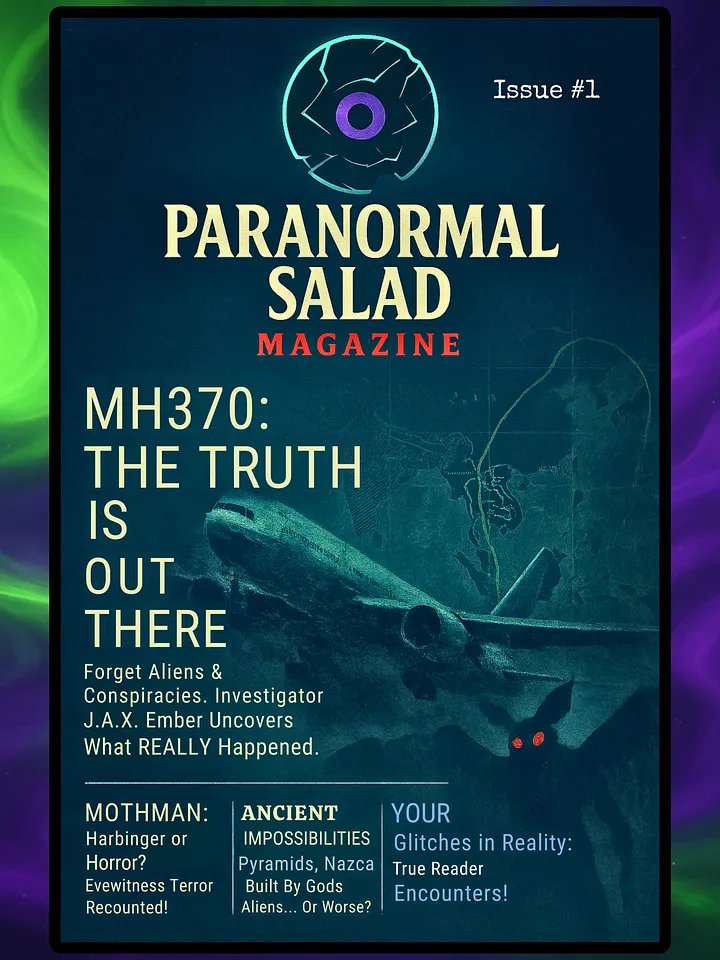 Paranormal Salad Magazine: Issue #1 — MH370, Mothman, & Ancient Mysteries of Fear product image (1)