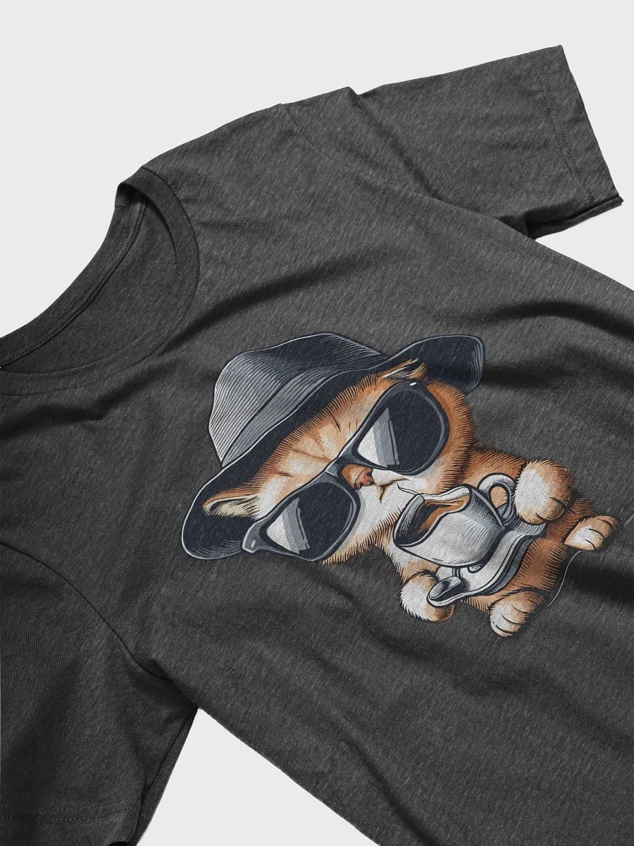 Detective Cat with Coffee Supersoft Unisex T-Shirt product image (3)