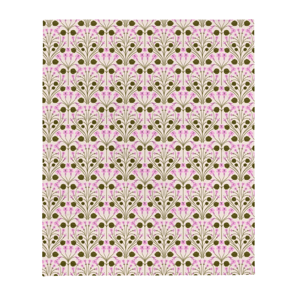 Alpine Serenity - Pink and Green - Throw Blanket product image (3)