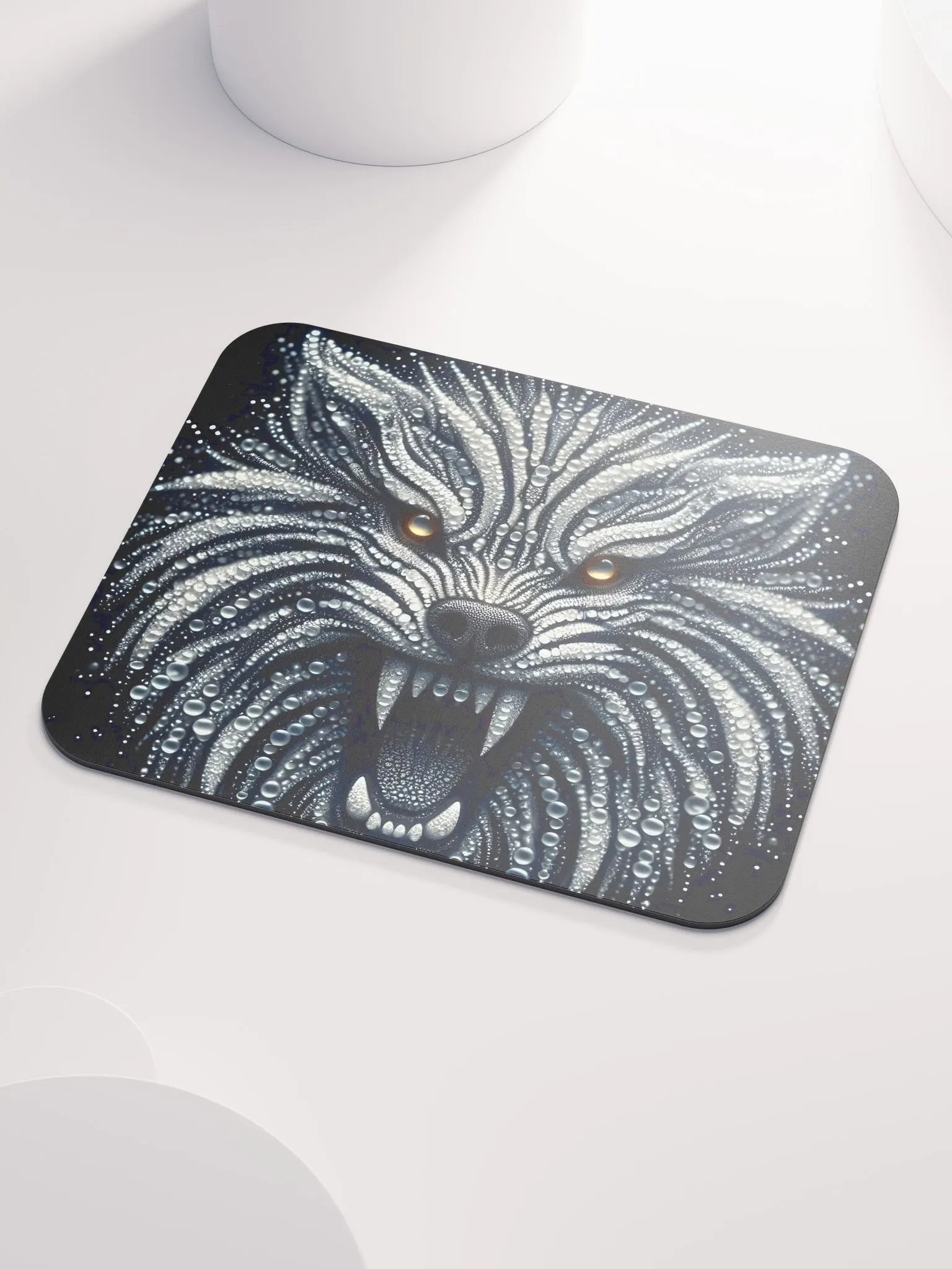Stylized Wolf's Gaze Mouse Pad product image (3)