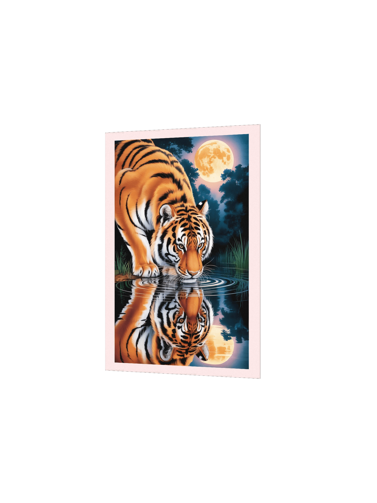 Moonlit Tiger Poster – Spiritual Strength & Reflection Wall Art product image (3)
