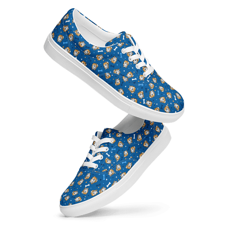 Pomeranians On Blue Sneakers product image (1)