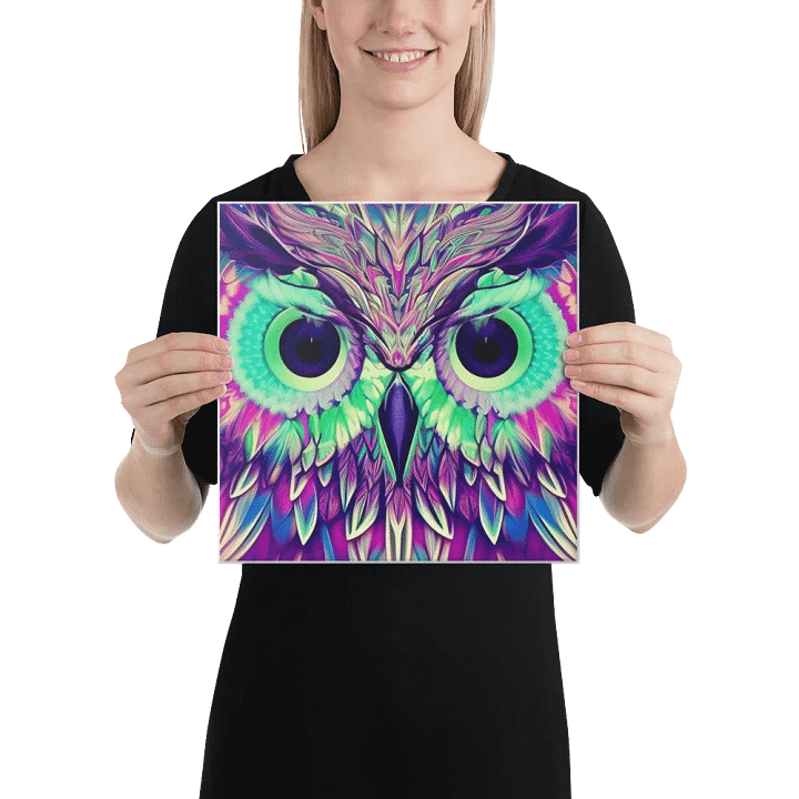 Fantasy Fractal Owl Art - v9 product image (2)