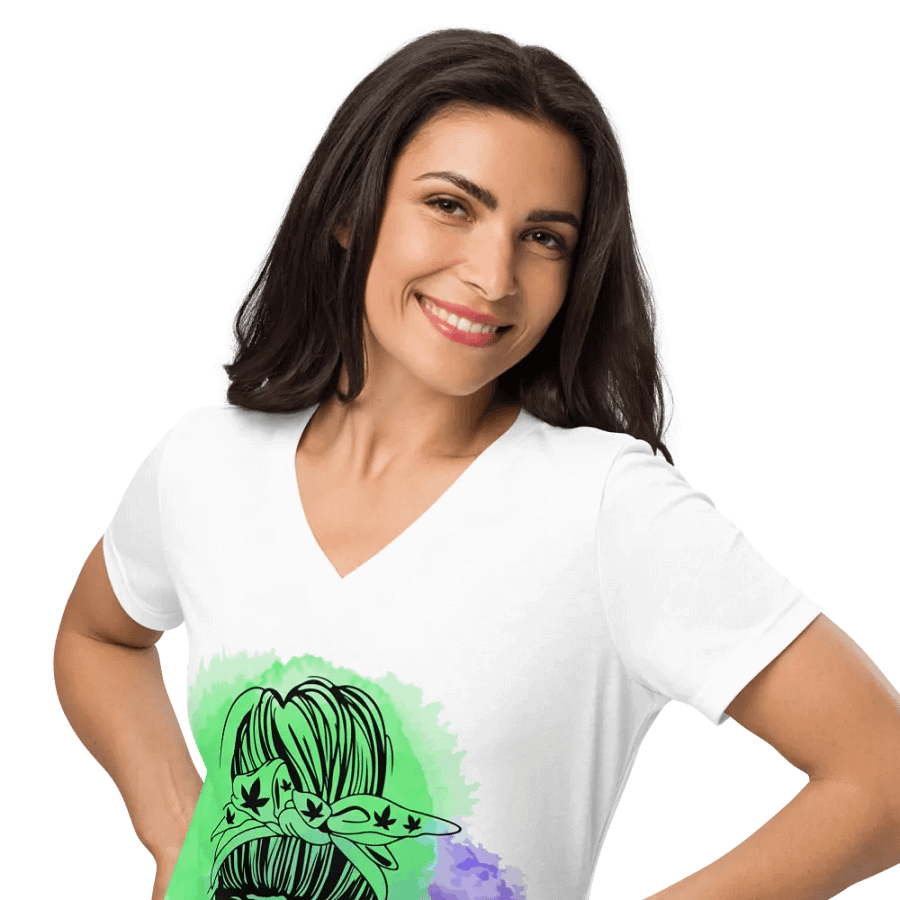 Cannabis Chic V-Neck Tee product image (10)