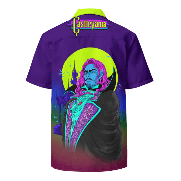 Castlevania Neon Tribute Hawaiian Button up product image (1)