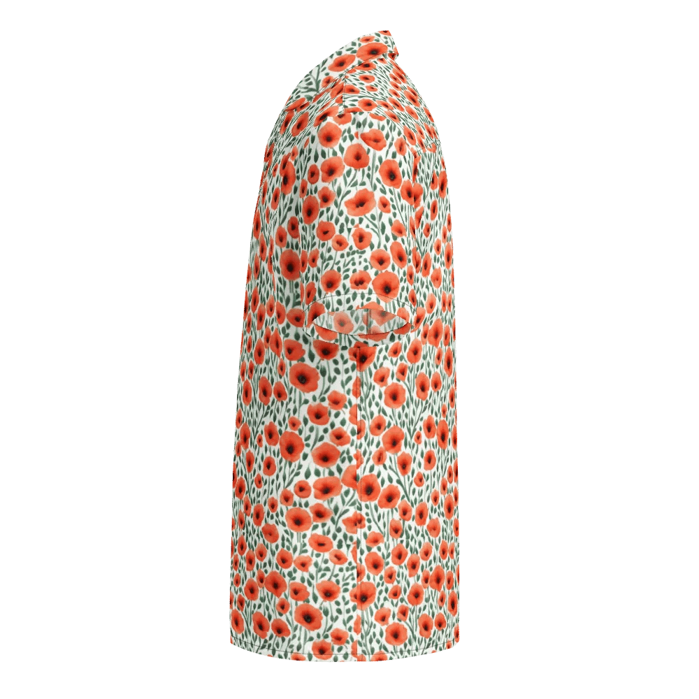 Floral Pattern Poppy Flowers Hawaiian Shirt product image (3)