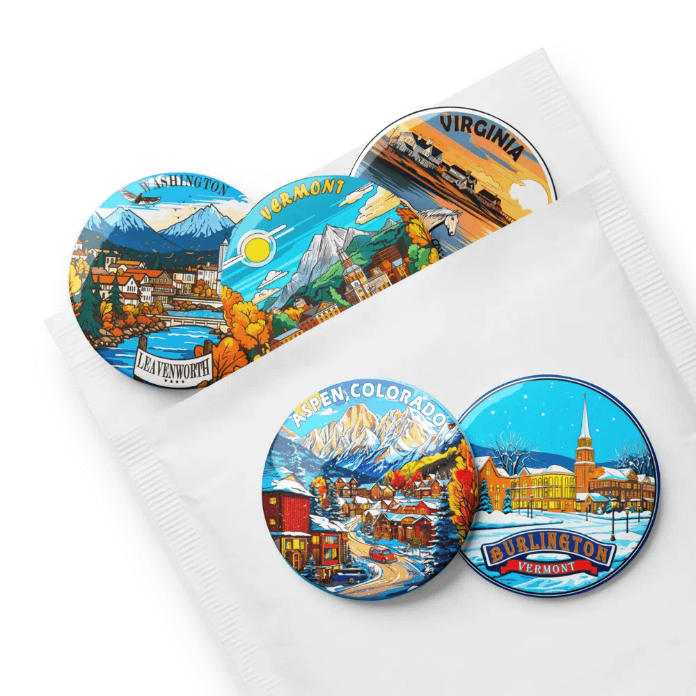 Set Of 5 Pins (U.S. Picturesque Small Towns & Landscapes) product image (8)