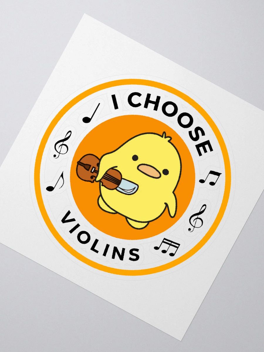 I choose violins Kiss Cut Stickers - Black product image (2)