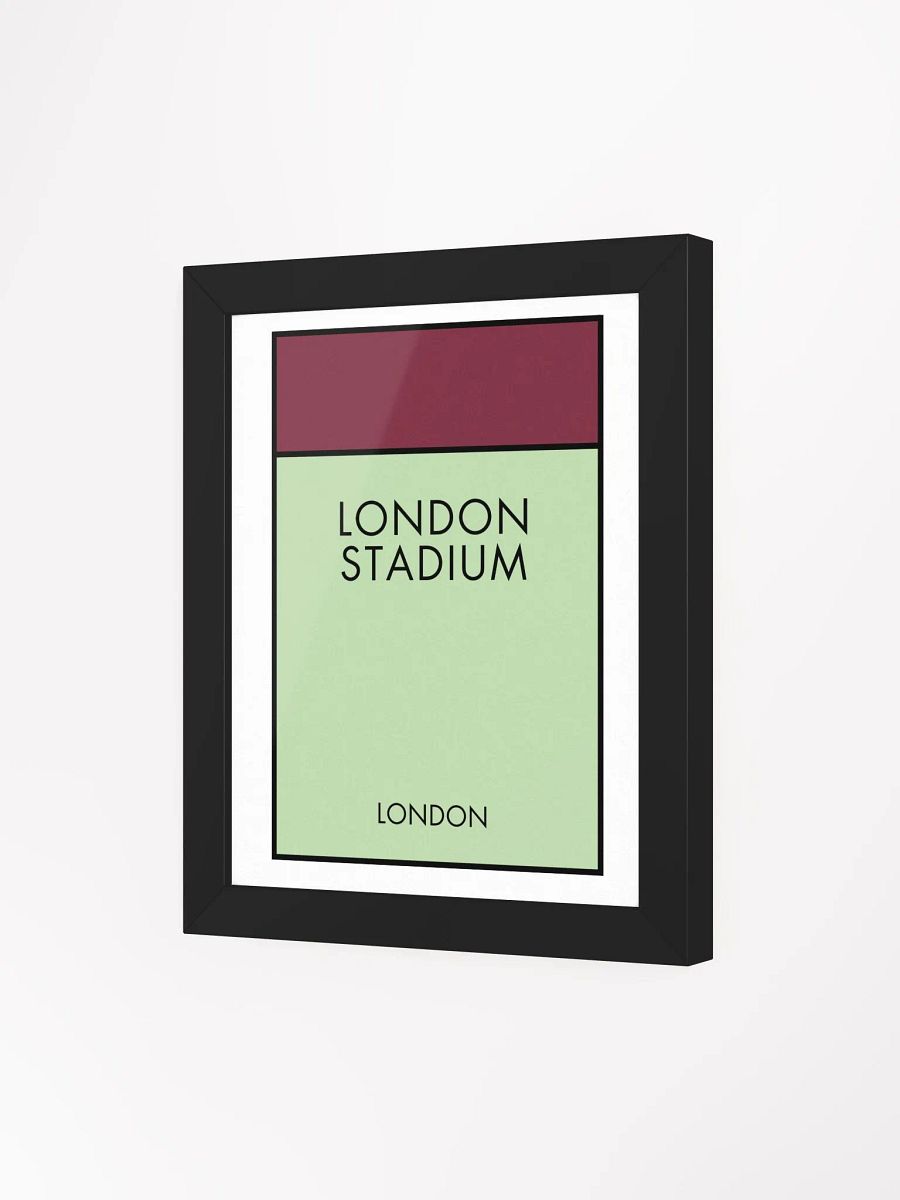 London Stadium London Monopoly Title Art Framed Print product image (3)