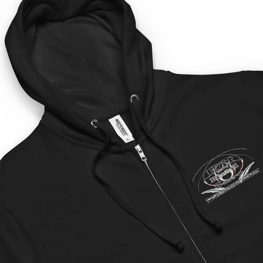 Fight Hard Earn Respect - Embroidered - Fleece Zip Up Hoodie product image (7)