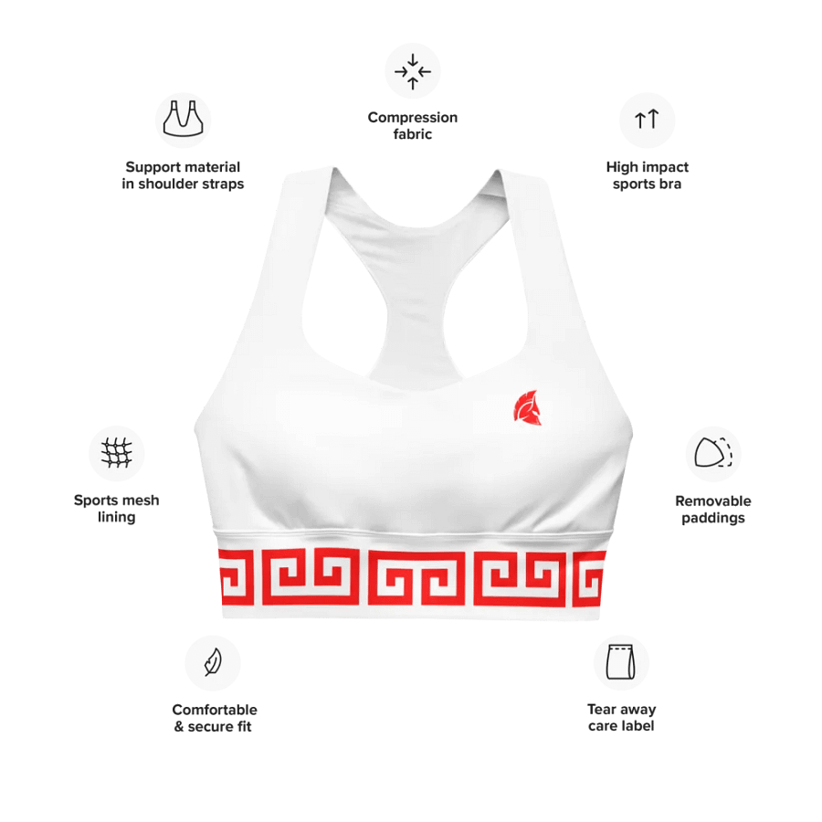 Deimos Longline Sports Bra White product image (6)