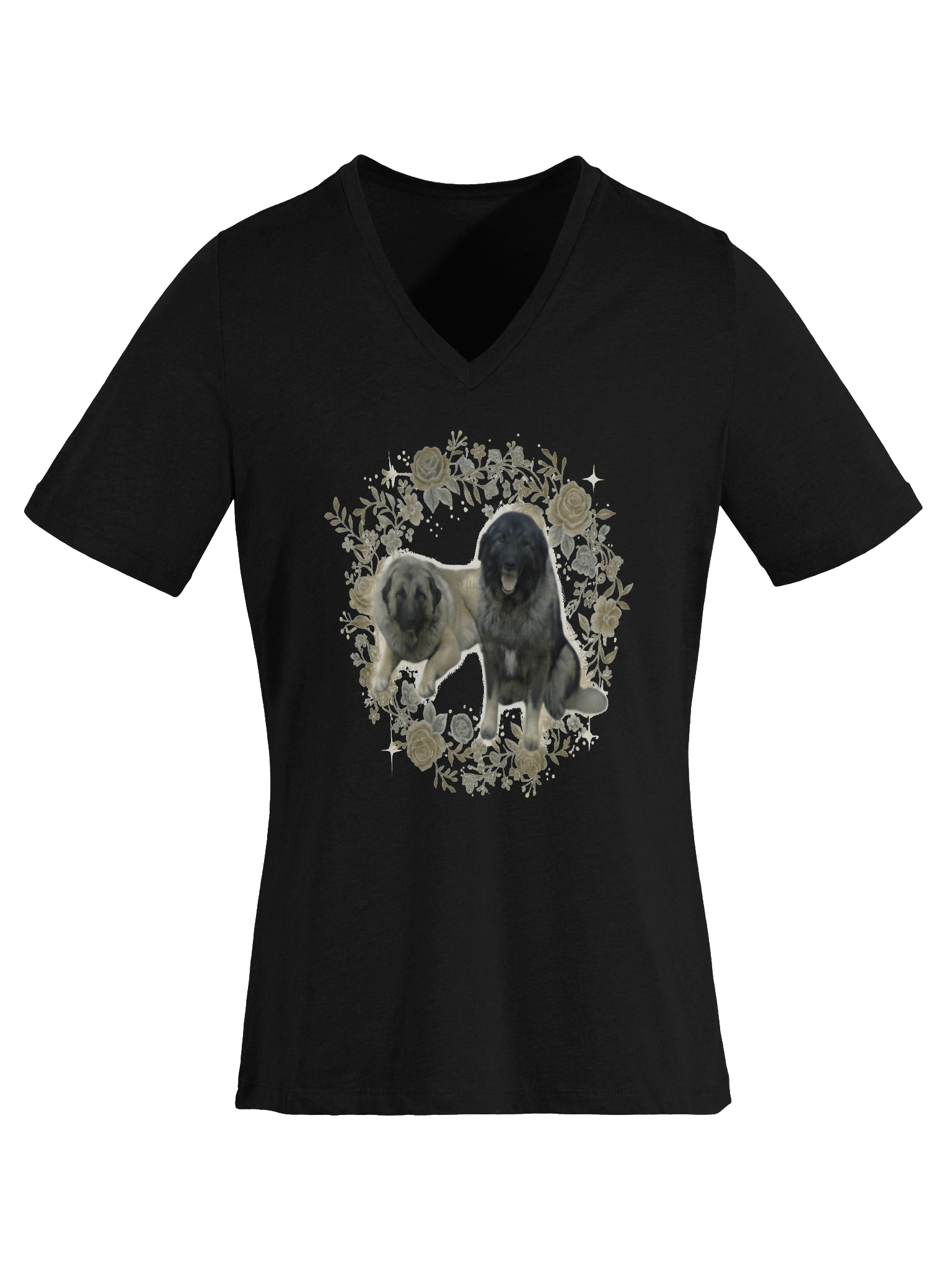 Two-Dog Art Print | Women's V-Neck T-Shirt product image (4)