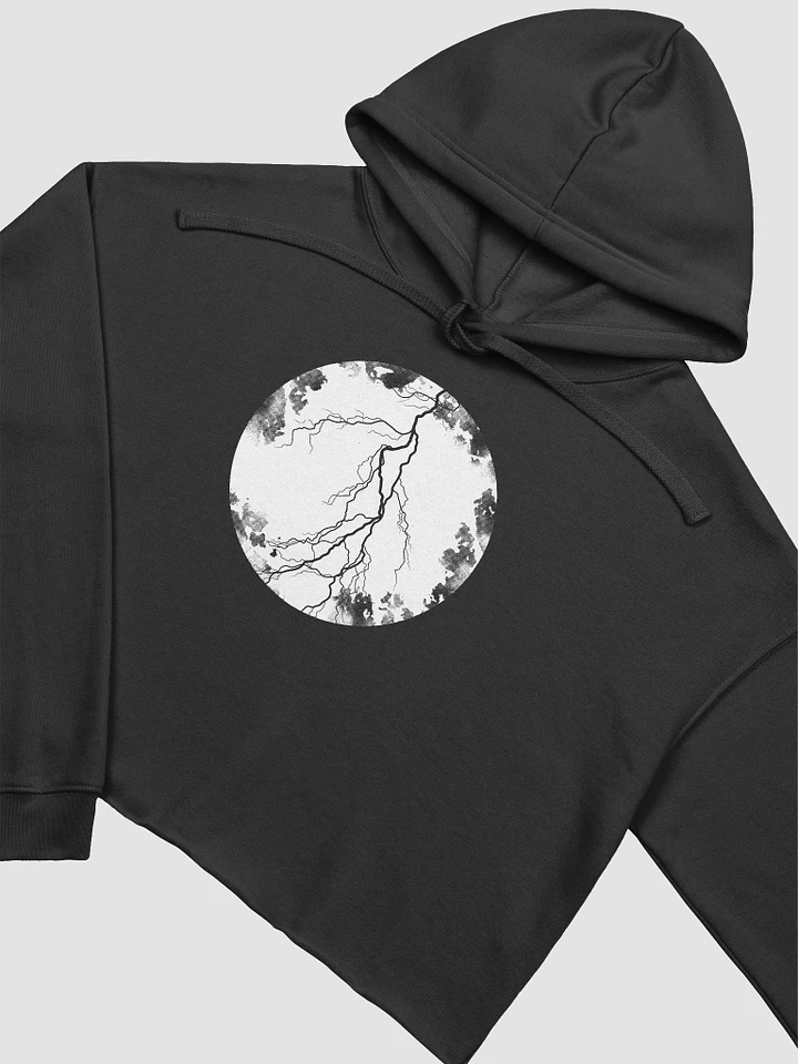 Full Moon, Lightning and Blood Crop Hoodie product image (5)