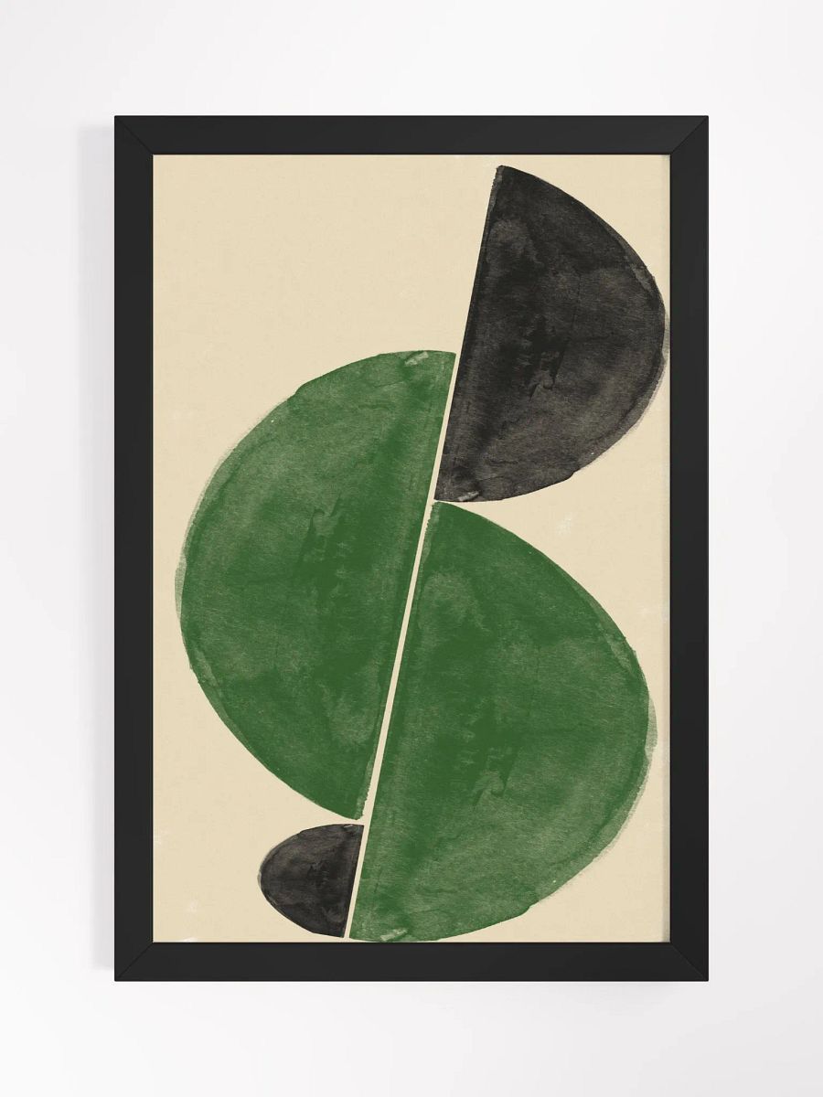 Serene Symmetry Framed Poster | Minimalist Abstract Wall Art | Tranquil Geometric Design for Modern Spaces product image (4)